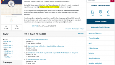 Photo of Journal of Analytic Divinity Dergisi 2020/Haziran Sayısı Yayınlandı!!